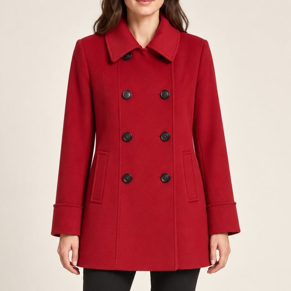 Cinzia Rocca Loro Piana Wool Double Breasted Peacoat Sz. 12